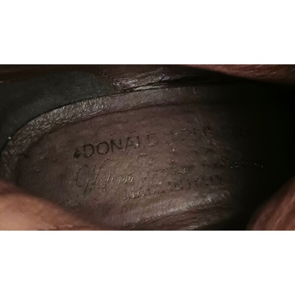 Donald Pliner Western Ankle Boot 2 Tone Brown Leather Point Toe Block Heel Sz 7 - Picture 8 of 12